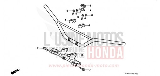 HANDLE PIPE/TOP BRIDGE CR80RT de 1996